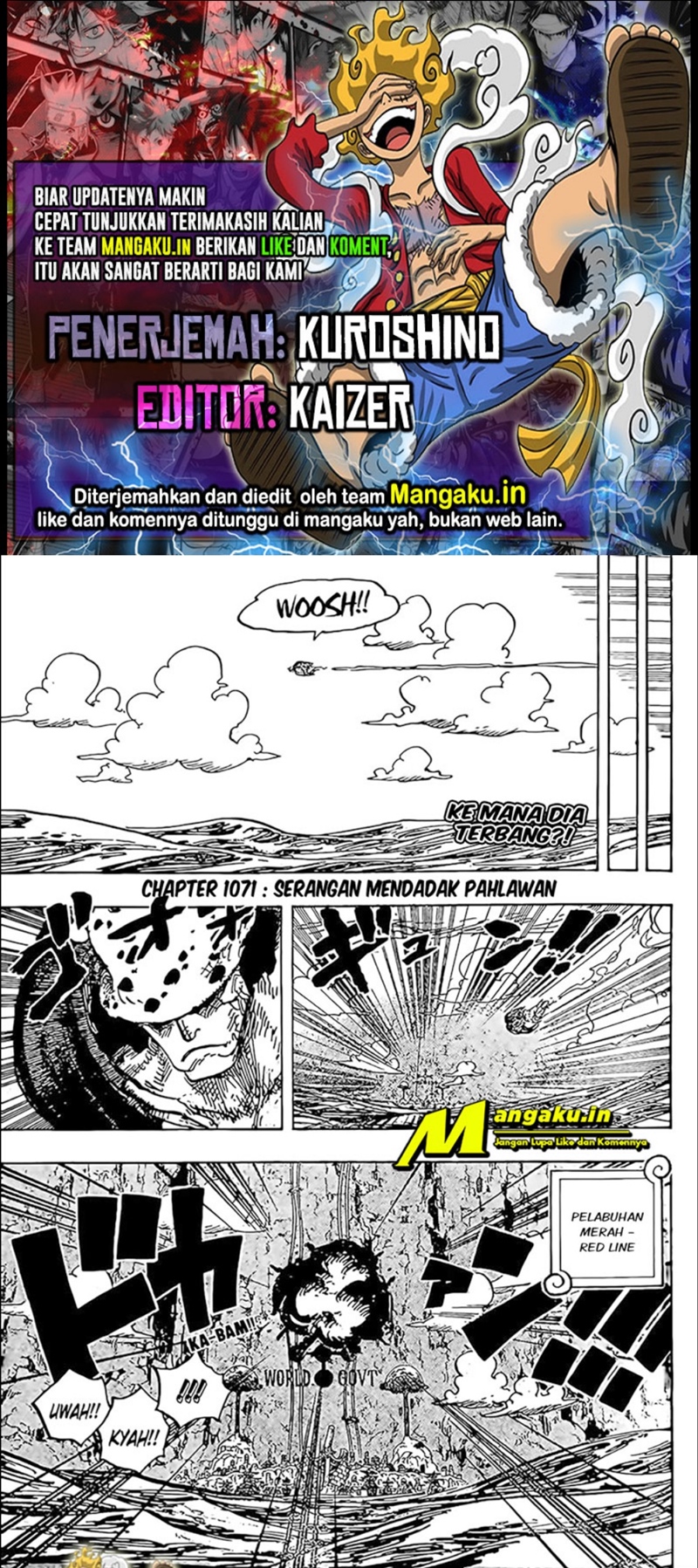 One Piece chapter 1071, halaman 1