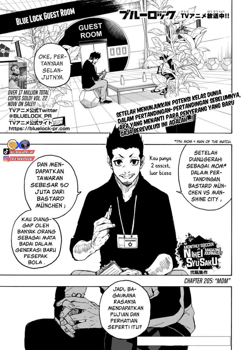 Blue Lock chapter 205, halaman 2