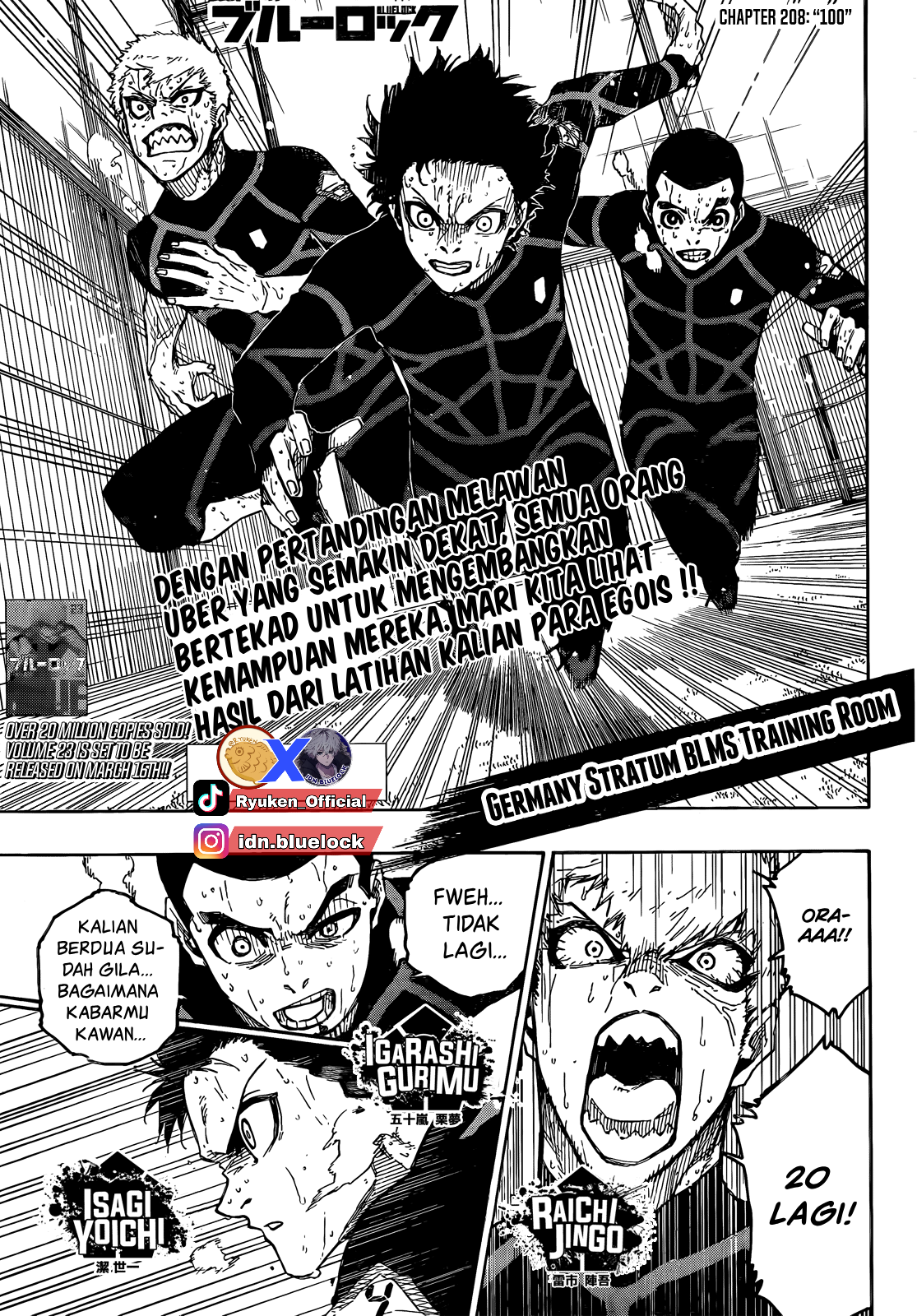 Blue Lock chapter 208, halaman 2
