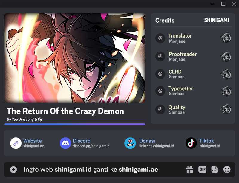Return of the Mad Demon chapter 94, halaman 1