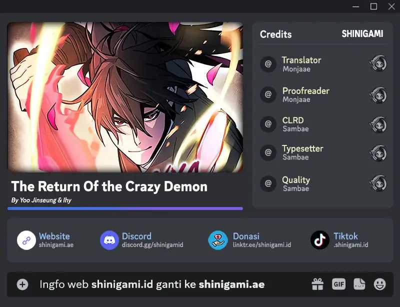 Return of the Mad Demon chapter 98, halaman 1