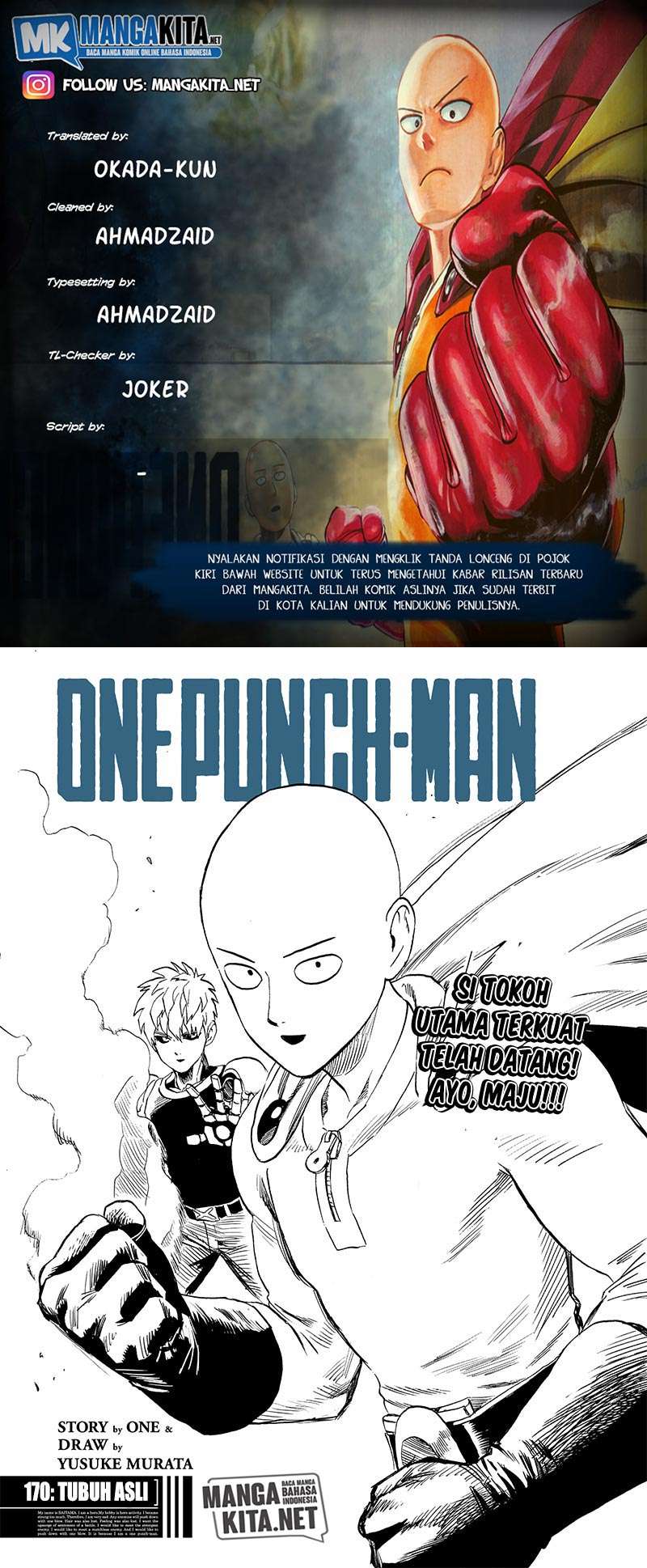 One Punch Man chapter 170, halaman 1