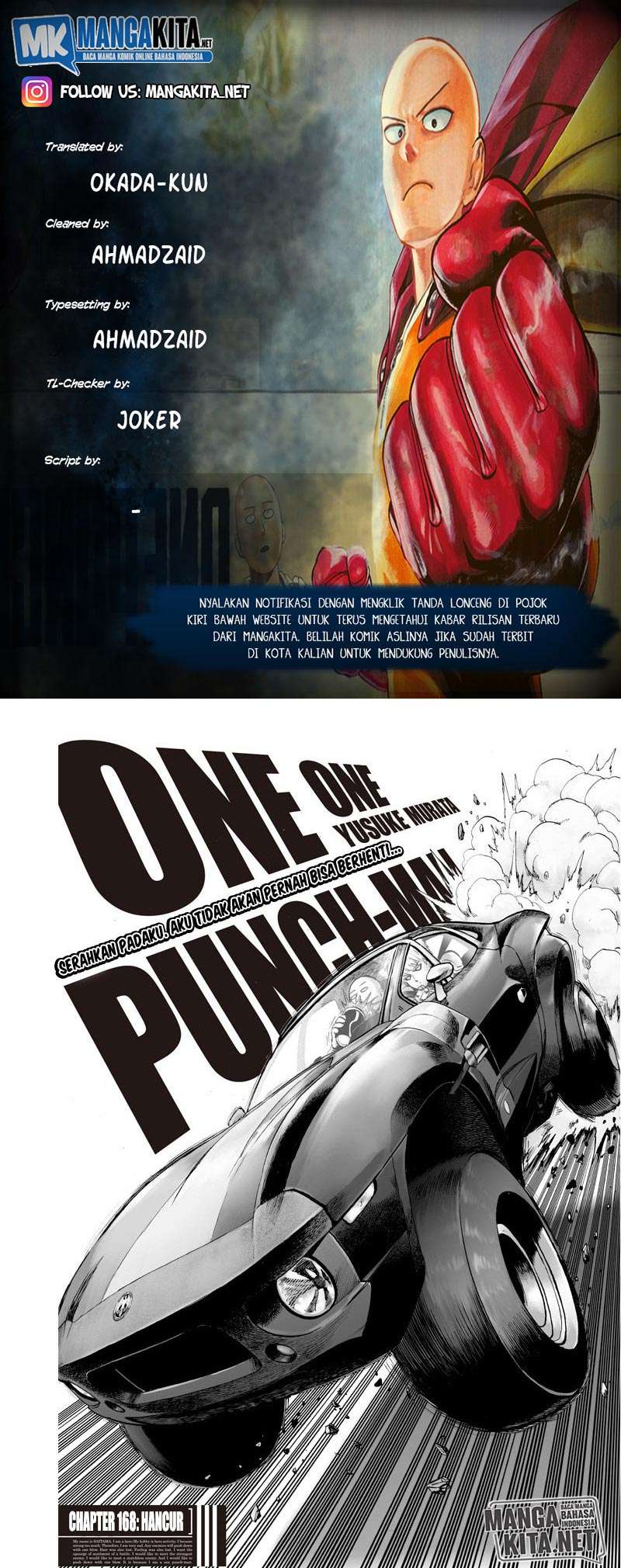 One Punch Man chapter 168, halaman 1