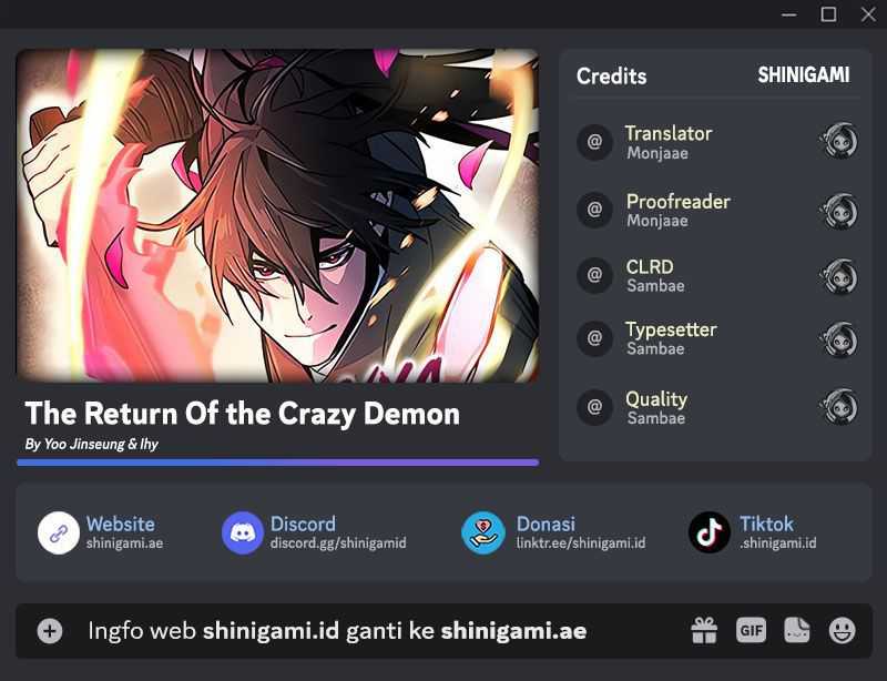 Return of the Mad Demon chapter 118, halaman 1