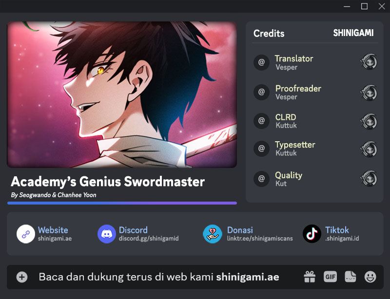 Academy’s Genius Swordmaster chapter 63, halaman 1