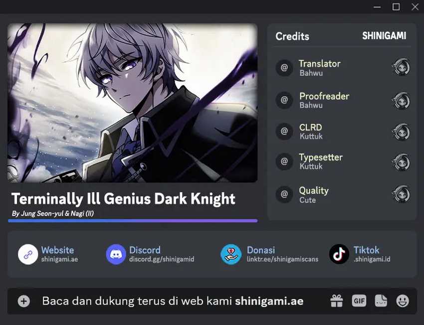 Terminally-Ill Genius Dark Knight chapter 75, halaman 1