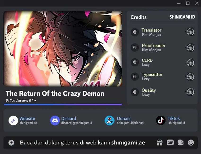 Return of the Mad Demon chapter 127, halaman 1