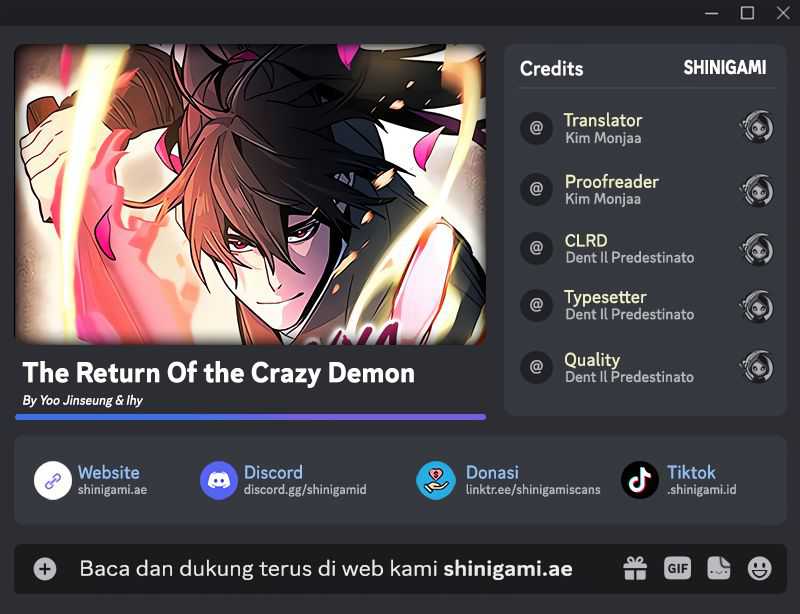 Return of the Mad Demon chapter 142, halaman 1
