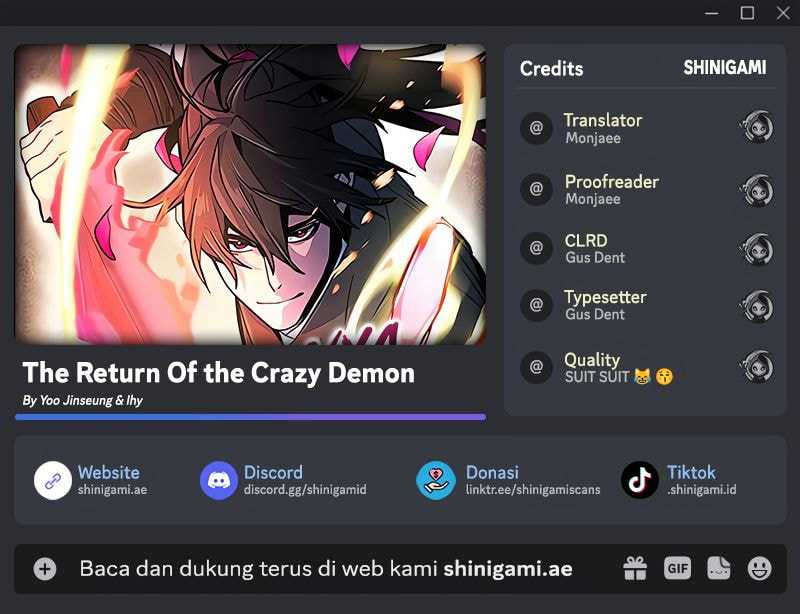 Return of the Mad Demon chapter 145, halaman 1