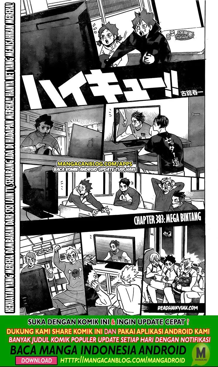 Haikyuu!! chapter 383, halaman 1
